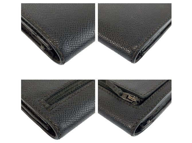 Chanel Coco Mark Black Leather Folding Wallet - view 8