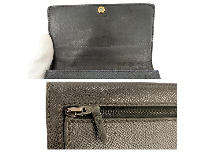 Chanel Coco Mark Black Leather Folding Wallet - view 9