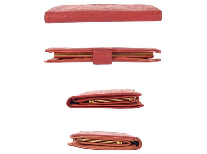 Chanel Vintage Coco Mark Red Wallet - view 10