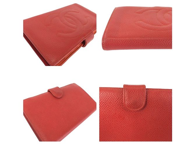Chanel Vintage Coco Mark Red Wallet - view 6