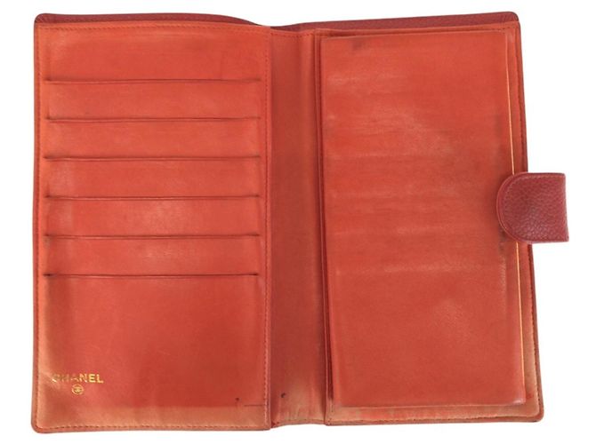 Chanel Vintage Coco Mark Red Wallet - view 8