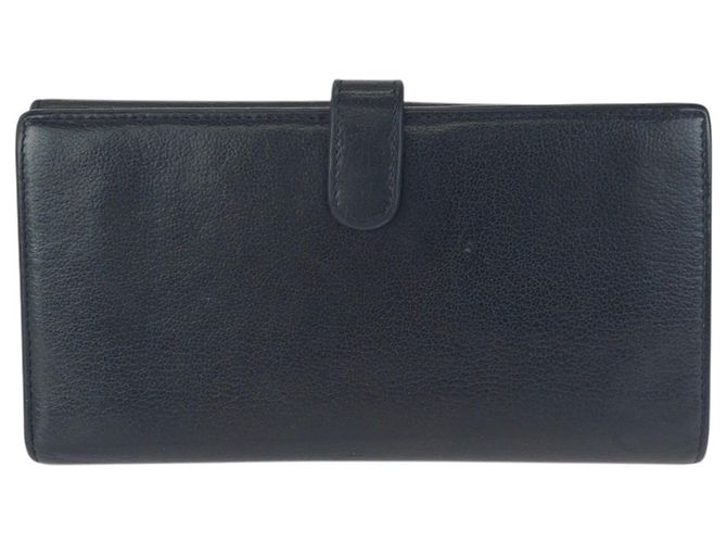 Cartera larga de cuero negro Chanel Camellia Coco Mark - vista 2