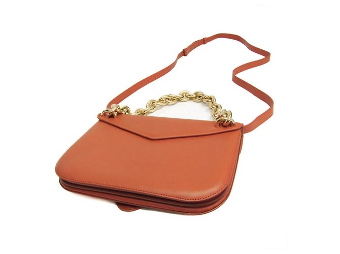 Bottega Veneta Mount Leather Small Arancione - vista 2