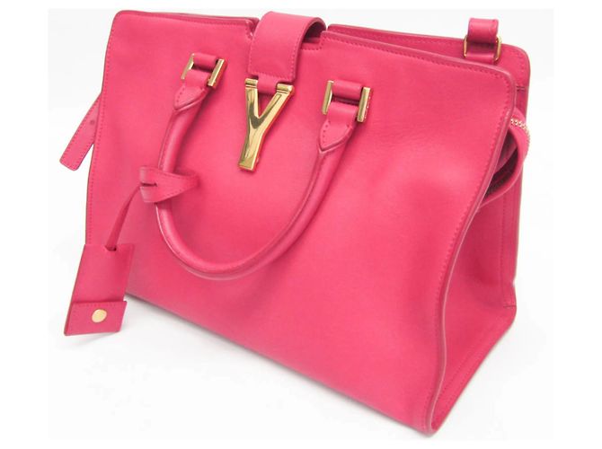 Saint Laurent Classic Y Cabas in pelle Small Rosa - vista 2