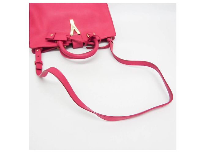 Saint Laurent Classic Y Cabas in pelle Small Rosa - vista 7