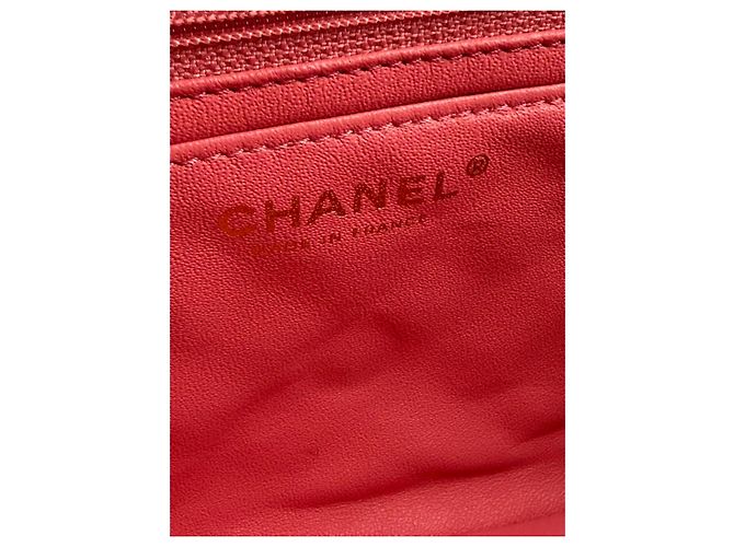 Borsa Chanel Classic Flap Medium Corallo in agnello - vista 11