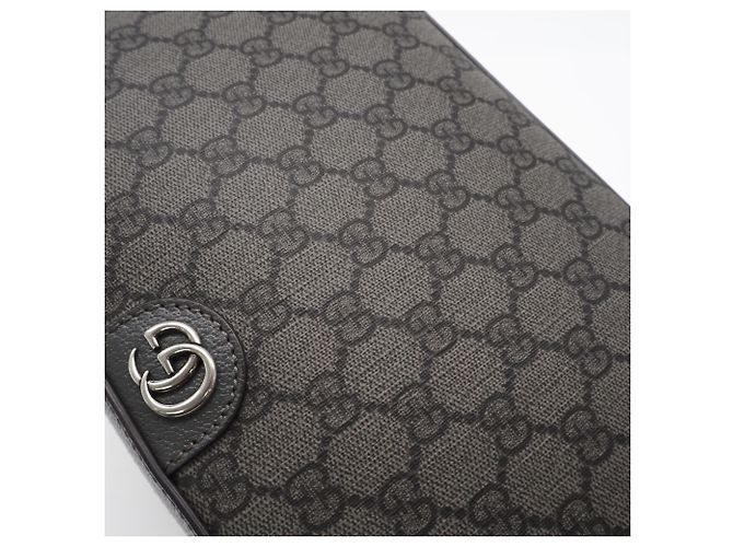 Borsa a Spalla Gucci GG Supreme Marrone - vista 3