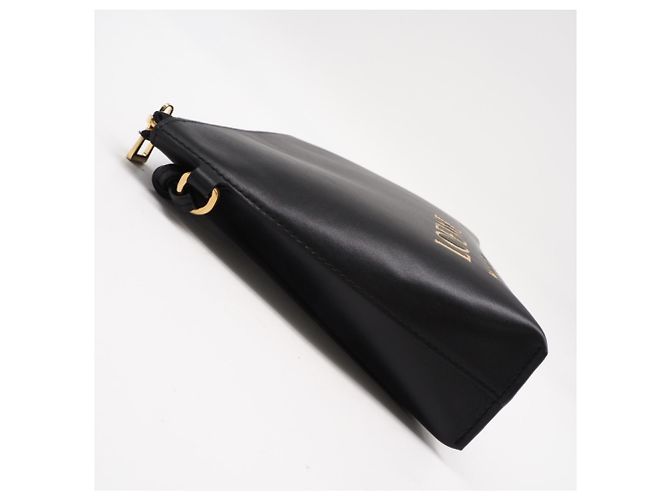 Clutch Loewe T Pouch in pelle di vitello Nero - vista 5