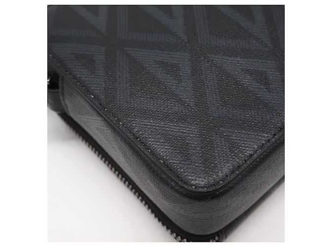 Pochette Messenger Christian Dior CD Diamond Marrone Nero - vista 10