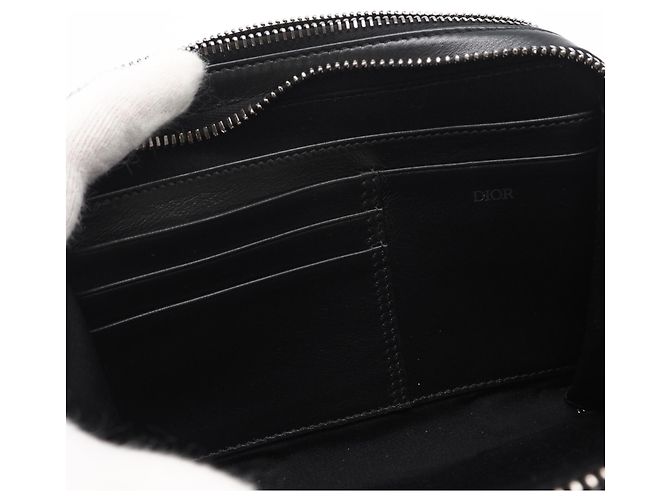 Pochette Messenger Christian Dior CD Diamond Marrone Nero - vista 13