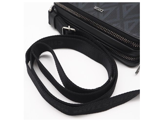 Pochette Messenger Christian Dior CD Diamond Marrone Nero - vista 8