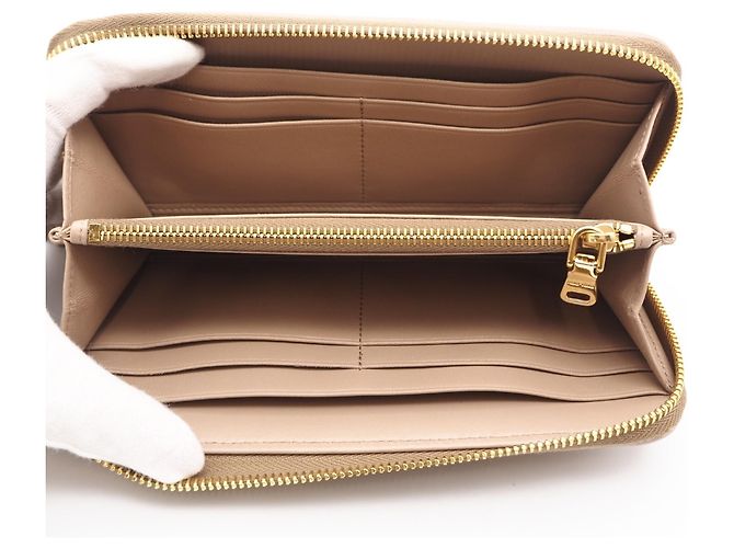 Cartera larga Miu Miu Matelassé Pink Beige - vista 10