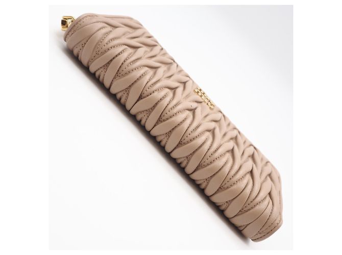 Cartera larga Miu Miu Matelassé Pink Beige - vista 5