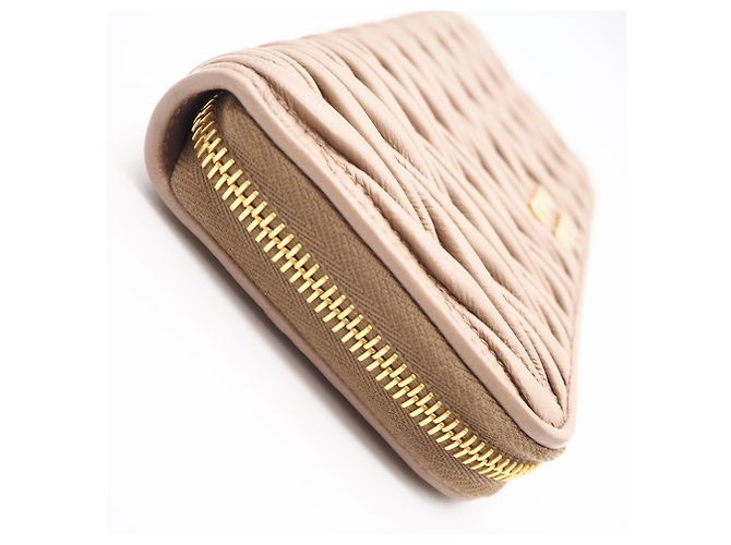Cartera larga Miu Miu Matelassé Pink Beige - vista 6