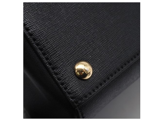 Borsa FENDI Leather Petite 2Jours Nero - vista 12