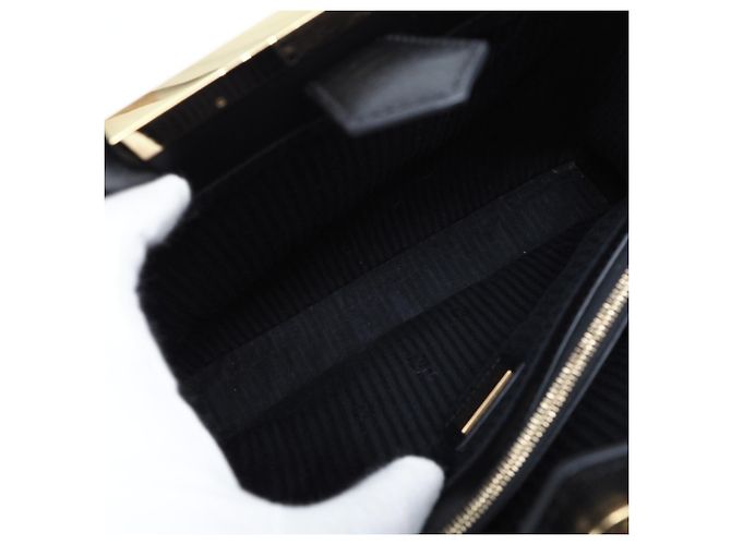 Borsa FENDI Leather Petite 2Jours Nero - vista 14