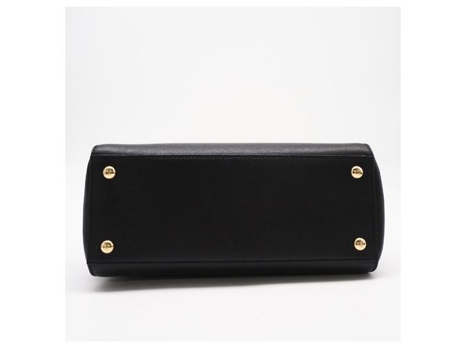 Borsa FENDI Leather Petite 2Jours Nero - vista 6