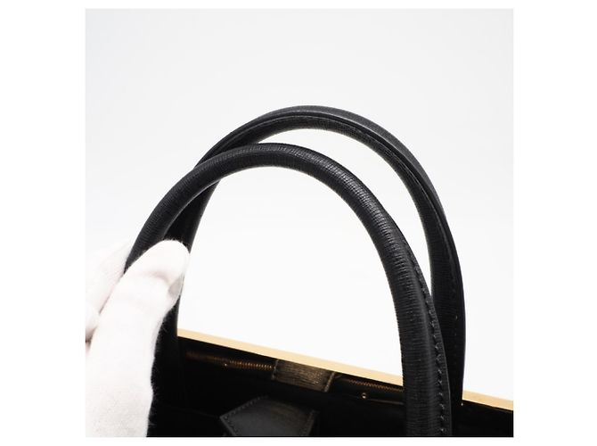 Borsa FENDI Leather Petite 2Jours Nero - vista 9