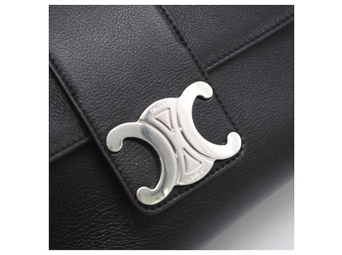 Céline Borsa a tracolla Victoire Medium in pelle di vitello Celine Nero - vista 10