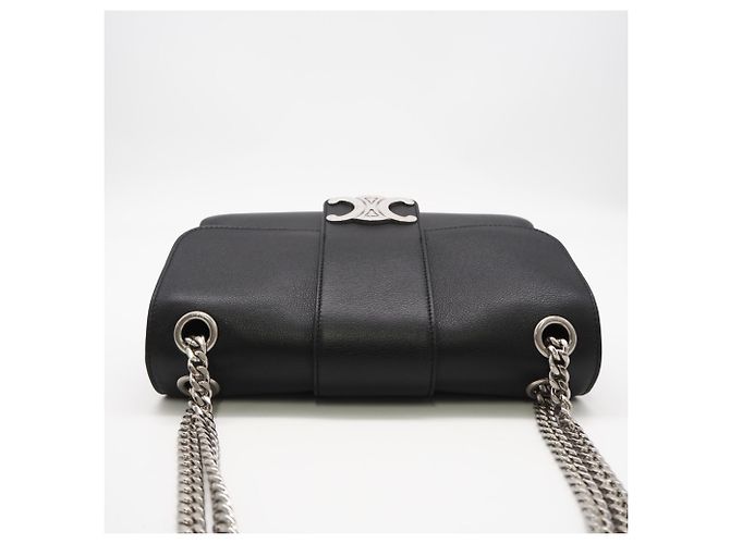 Céline Borsa a tracolla Victoire Medium in pelle di vitello Celine Nero - vista 6