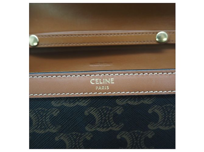Triomphe Céline Bolso de Hombro Celine Margo Castaño Beige - vista 15