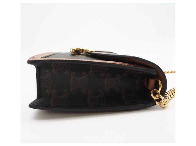 Triomphe Céline Bolso de Hombro Celine Margo Castaño Beige - vista 5