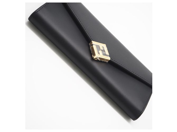 Borsa a tracolla FENDI FF Diamond Chain Wallet Nero - vista 6