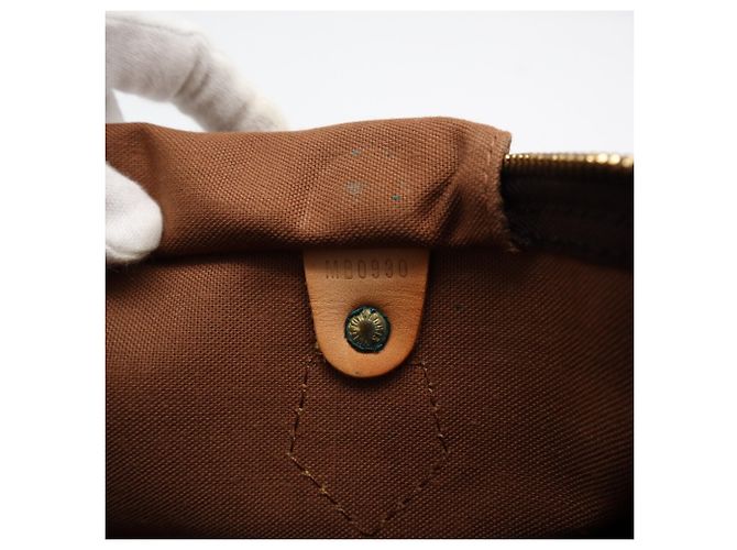 Borsa Louis Vuitton Monogram Speedy 35 Marrone - vista 15