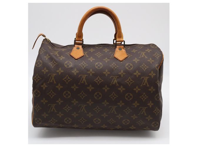 Borsa Louis Vuitton Monogram Speedy 35 Marrone - vista 2