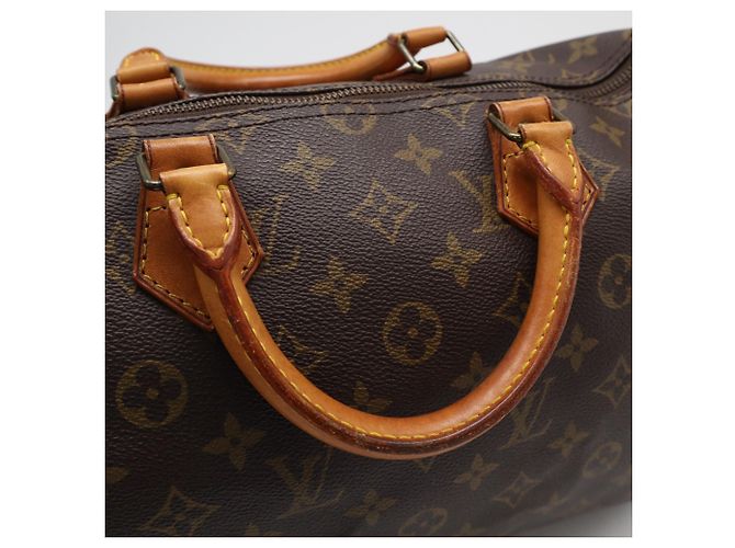 Borsa Louis Vuitton Monogram Speedy 35 Marrone - vista 9
