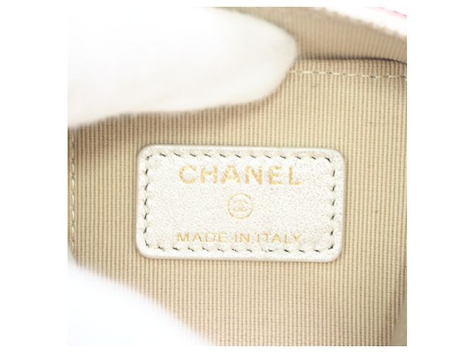 CHANEL Matelassé Punk Cube Chain Mini Shoulder Bag Argento Rosa - vista 12
