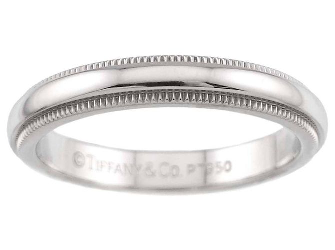 Anillo de banda de platino Milgrain Tiffany & Co. - vista 2