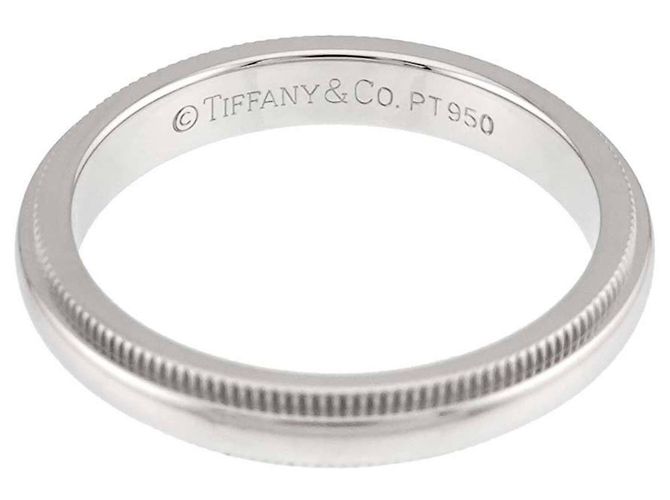 Anillo de banda de platino Milgrain Tiffany & Co. - vista 3