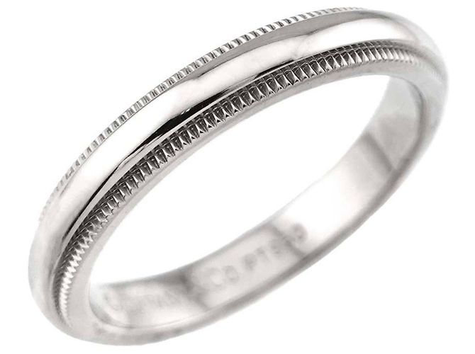 Anillo de banda de platino Milgrain Tiffany & Co. - vista 4