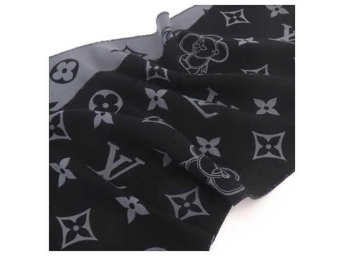 Sciarpa in lana Monogram Vivienne Louis Vuitton Marrone Nero Monogramma - vista 2