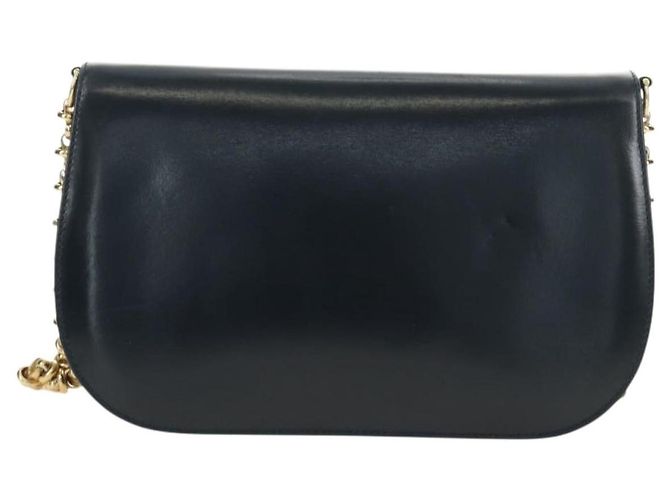Gucci Chain Flap Leather Blu navy - vista 2
