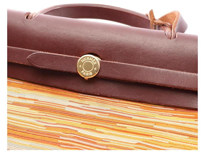 Hermès Borsa 2-Way Hermes Herbag PM Marrone Multicolore - vista 11