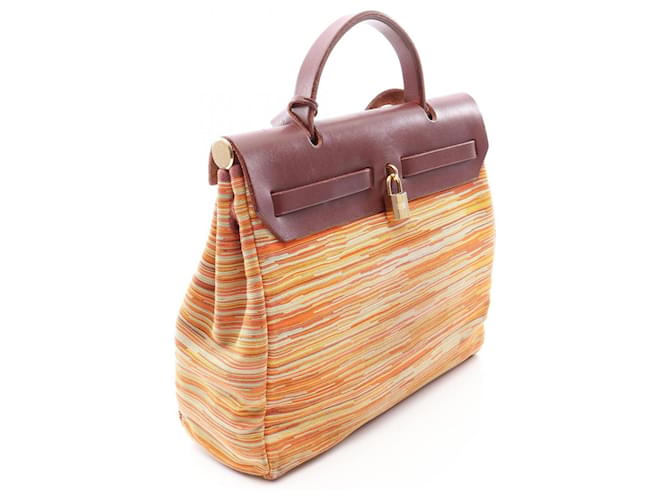 Hermès Borsa 2-Way Hermes Herbag PM Marrone Multicolore - vista 2