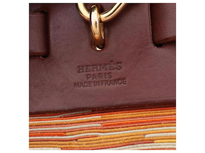 Hermès Borsa 2-Way Hermes Herbag PM Marrone Multicolore - vista 4
