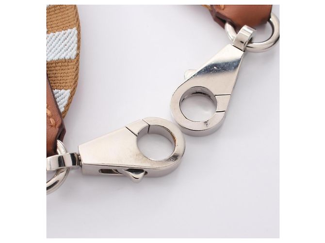 Hermès Hermes Bandoulière Sangle Caval Chai Nata Blue Plume Go Shoulder Strap Marrone Multicolore - vista 6