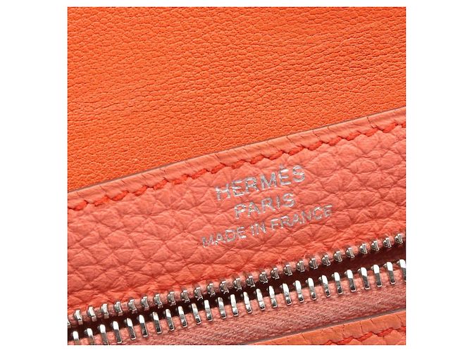 Hermès Dogon Compact Bi-fold Wallet Capucines Orange - Ansicht 4
