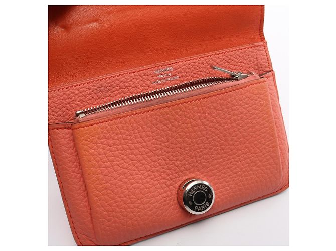 Hermès Dogon Compact Bi-fold Wallet Capucines Orange - Ansicht 6