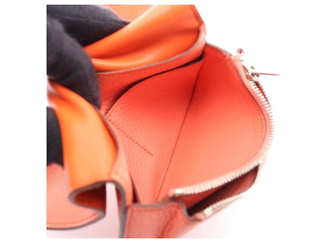 Hermès Dogon Compact Bi-fold Wallet Capucines Orange - Ansicht 7