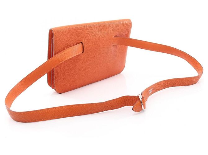 Pochette Hermès Dogon Arancione a Vita - vista 2