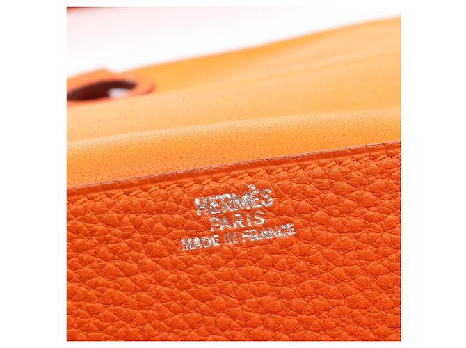 Pochette Hermès Dogon Arancione a Vita - vista 4