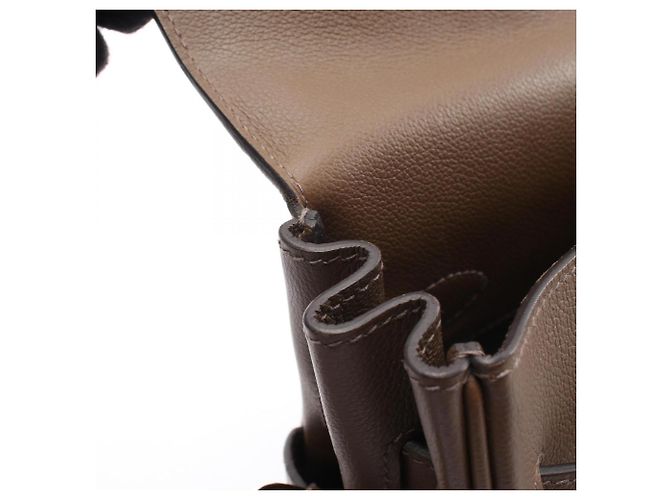 Hermès Borsa a Spalla Hermes Kelly Messenger PM Marrone - vista 11