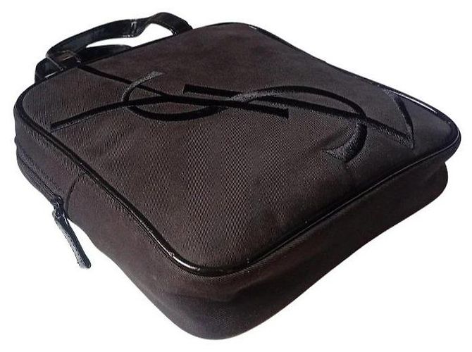 Yves Saint Laurent Borsa Tote YSL Monogram Nero - vista 5
