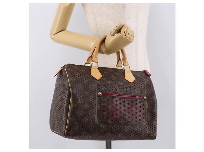 LOUIS VUITTON Borsa Monogram Perfo Speedy 30 M95180 LV Auth BA13727SAV Monogramma - vista 23