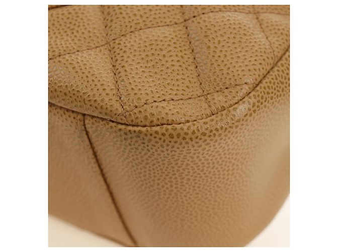 CHANEL Matelasse Chain Shoulder Bag Caviar Skin Beige Gold CC Auth 189729SV D'oro - vista 11
