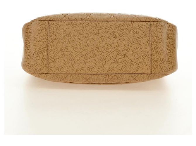 CHANEL Matelasse Chain Shoulder Bag Caviar Skin Beige Gold CC Auth 189729SV D'oro - vista 9